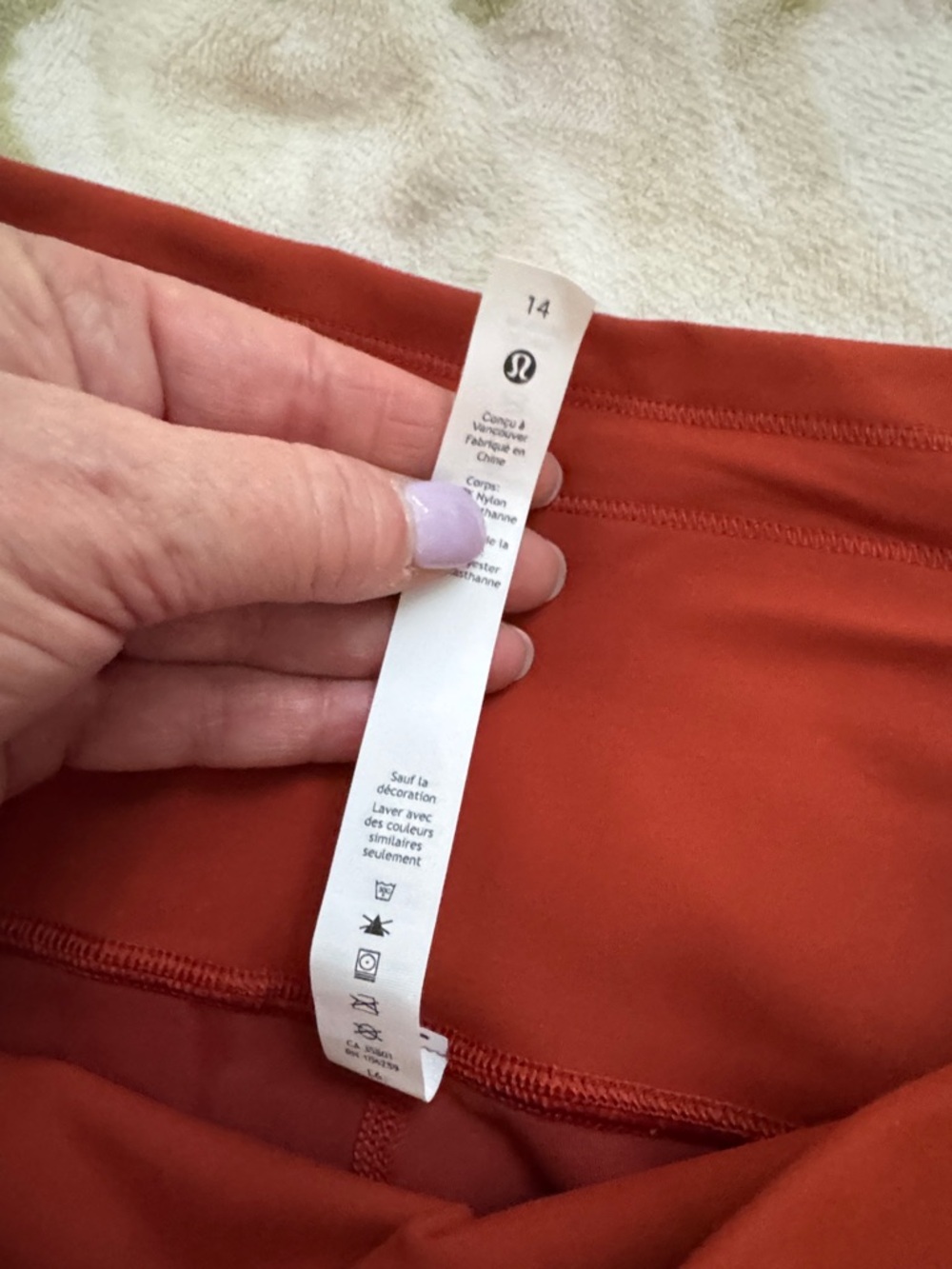 Lululemon Rust Red Wonder Train HR Tight 25” NWT size 14 - Picture 3 of 9